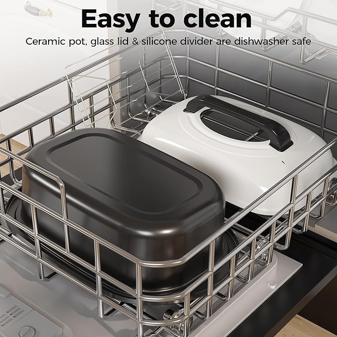 24QT Electric Roaster Oven, Electric Turkey Roaster with Viewing & Self-basting Lid, Stainless Steel Turkey Roaster Oven, White