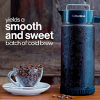 COFFEE BEAR – Cold Brew Coffee Maker and Iced Tea Brewer, Large 1.3L (44oz) Borosilicate Glass Pitcher with Reusable Mesh Filter, Easy to Clean, Dishwasher Safe