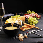 18 Pcs 9.5 Inch Stainless Steel Fondue Forks with Heat Resistant Handle Fondue Sticks for Cheese Pot Chocolate Roast Marshmallows Meat