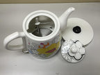 FixtureDisplays® Teapot, Ceramic, Teamaker, Large Yellow Flower 12039NEW-NPF