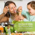 Geiserailie 10 Pieces 6 Pieces Hot Pot Kit Strainer Scoops Stainless Steel 2.5 Inch Mini Spider Strainer Skimmer Pasta Mesh Spoon Asian Skimmer Spoon Ladle with Handle for Home (Black)