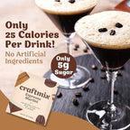 Craftmix Espresso Martini, Makes 24 Drinks, Skinny Cocktail Mixers - Mocktail Drink Mixers - Martini Mix With Real Coffee - Vegan Low-Carb, Low-Sugar, Non-GMO, Dairy Free, Gluten Free, Easy to Mix