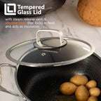 LIVWELL DiamondClad 3-Quart Hybrid Stockpot with Lid – Holiday & Christmas Home and Kitchen Gift – Stainless Steel Cookware Pot – Stockpot with Lid – Dishwasher Safe & PFOA-Free