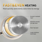 DisDelight Pots and Pans Set Non Stick, Nonstick Induction Granite Kitchen Cookware Sets, Induction Nonstick Granite Cooking Set, Induction Cookware Cooking Pan Set, Pan Sets for Cooking, Cream White