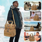 Weitars Lunch Box for Men Women Dual Compartment Lunch Box Heavy Duty Large Insulated Tactical Lunch Bag Durable Cooler Bag With Shoulder Strap for Adults Work Picnic Road Trip