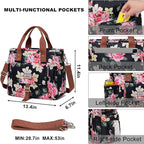 Weitars Lunch Bag for Women,Leak Proof Lunch Box for Work,Insulated Large Lunch Tote Bag with Removable Shoulder Strap, Lunch Bag For Picnic Hiking