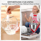 KingAcc Food Processor, 8-Cup 500W Meat Grinder & Mini Electric Vegetable Chopper with Copper Motor, 2 Blades & Dual Bowls (Glass+Stainless Steel), Overheat Protection for Baby Food/Meat/Home Kitchen