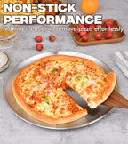 Stainless Steel Pizza Pan 12 inch, Pizza Pan for Oven, Steel Pizza Tray, Thick Round Pizza Plate Pizza Baking Sheet, Easy Clean & Dishwasher Safe, Set of 1