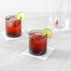 Restaurantware-Vetri 10 Ounce Old Fashioned Glasses, 24 Dishwashable Whiskey Glasses - No-Lead, Durable, Gray Glass Tumblers For Scotch, For Drinking Liquor, Cocktail, Bourbon, Cognac, And More
