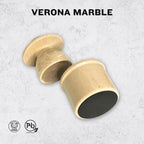 Verona Marble Butter Keeper - 4" French Butter Crock with Lid - Freezer Safe Stone Butter Dish - 90ml/3oz Capacity - Handwash Kitchen Storage