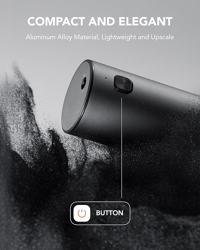 FORLIM 2-Speed Electric Salt And Pepper Grinder Set, External Rotation To Adjust Coarseness, Rechargeable Aluminum Alloy Pepper Mill With Base, One-Button Automatic Grinding, Washable Container