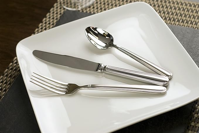 Fortessa Metropolitan 18/10 Stainless Steel Flatware 20 Piece Place Setting, Service for 4