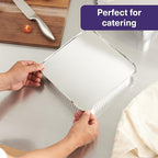 MATANA 9x9 Aluminum Pans with Lids (25 Pack) Disposable Aluminum Trays - 9" Inch Square Foil Cake Baking Pans & Food Containers with Lids