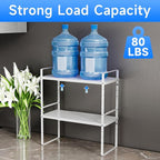 Expandable Cabinet Shelf Organizer, Stackable Kitchen Pantry Counter Storage, Adjustable Closet Cupboard Stand Rack Risers Spice Organization 80LBS Heavy Duty White Large 1 Pack