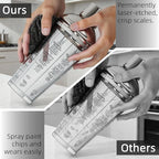 Glass Cocktail Shaker, with Recipes and Measurements 20oz, Built-in Strainer and Leakproof Seal, Clear Bar Tool for Margaritas, Martinis