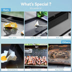 GREEN PARTY 3 Burner Propane Gas Griddle with Removable Standing Cart, Convertible to Tabletop Design, 27 inch Flat Top Grill for Outdoor Cooking Camping Tailgating Barbecue