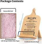 Happy Mothers Day Cookbook Stand, Mothers Gifts Adjustable Book Stand, Mother's Day Recipe Holder for Kitchen Counter, Kitchen Book Holder