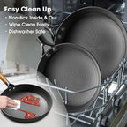 imarku Non Stick Frying Pans - 8 inch & 10 inch Frying Pan Nonstick Set, Honeycomb Lock Oil Cast Iron Skillets, Dishwasher Safe, Induction Compatible, Detachable Handle Pans, Best Gifts