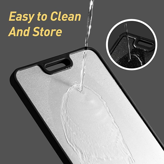 2 in 1 Pure Titanium Cutting Boards for Kitchen Chopping Board with Handle Large Big Small Kitchen Meat Butcher Block Not Stainless Steel Wood Bamboo Glass Rubber Plastic Silicone Acrylic Teak Sink