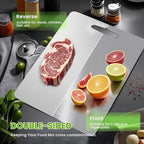 2 Pack Titanium Cutting Board, 2025 New Upgrade 100% Pure Titanium Cutting Boards for Kitchen, Hygiene & Durability Non Stick Chopping Board, Double sided Cutting Mat, Easy to Clean （M & L）