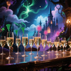 20 Pack Pink and Green Party Decrations, Princess and Witch Party Accessories, Green Witch Broomstick and Glitter Pink Princess Wand Cocktail Stir Sticks for Themed Parties (Drink Stirrers)