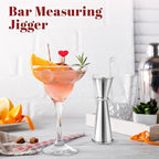 2 Pcs Jigger for Bartending, Premium 304 Stainless Steel Jigger 2 oz 1 oz, Professional Heavy-Duty Double Jigger, Cocktail Jigger, Cocktail Measuring Cup