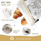 Reusable Bread Bags for Homemade, 12" X 17" Sour dough Bread Bags With Plastic Lined, 2 Pack Food Storage Bag to Keep Sourdough Fresh