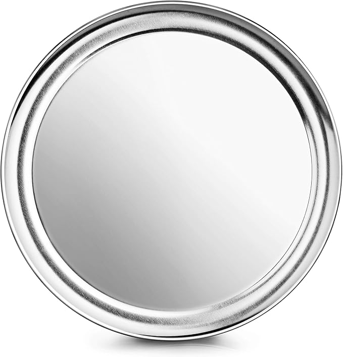 New Star Foodservice 536501 Pizza Pan/Tray, Wide Rim, Aluminum, 12 Inch