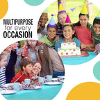 Exquisite Light Blue Plastic 54x300 inches Tablecloth Roll with Built-in Cutter, 300 Feet, Rectangular, All-Season, 1 Count