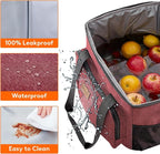 Lifewit Large Lunch Bag Insulated Lunch Box Soft Cooler Cooling Tote for Adult Men Women, Burgundy 40-Can (24L)