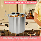 yeshine 21.5 Quart Canning Pot with Rack and Lid, Large Water Bath Canning Pot Set with Full Canning Tools Set, Stainless Steel Canner Supplies Starter Kit for Beginners for Home, Kitchen (Pink)