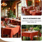 Fitable 6 Pack Rust 70?08 Inch Rectangle Tablecloth - Stain Resistant and Washable Table Cover, Polyester Fabric Table Cloth for Wedding, Party, Banquet, Formal Events