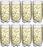 Drinking Glasses set of 8 Highball Glass cups By Home Essentials – Premium Cooler 13.25 Oz. Glassware – Ideal for Water, Juice, Cocktails, Iced Coffee, Iced Tea.