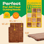 Riveira Bamboo End Grain Wood Cutting Board – Versatile And Durable: Set Of 2 Pcs Wooden Cutting Boards – Natural Wooden Cutting Boards For Kitchen Set – Complete Bamboo End Grain Cutting Board