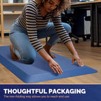 FEATOL Anti Fatigue Mat Floor Mat, Extra Thick Standing Office Desk Mat Memory Foam Cushioned Anti Fatigue Ergonomic Kitchen Mats Comfort Standing Pad NOT PVC 9/10 Inch Thick (Blue, 20x59x9/10-Inch)