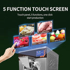 13Gal/H Gelato Batch Freezer, Hard Serve Ice Cream Machine Commercial, 12L Cylinder Italian Ice Machine, Frozen Yogurt Sorbet Maker for Dessert Shops, 5" Touch Panel