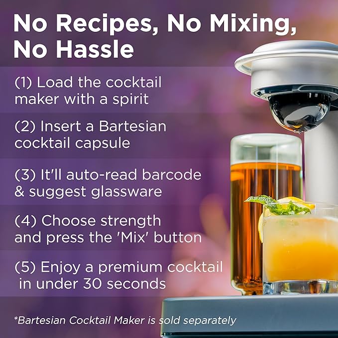 Bartesian Witch's Heart Halloween Cocktail Capsules for Cocktail Machine – Home Bar Mixology Cocktails Mix Capsule Set To Use With the Bartesian Premium Cocktail Drink Maker Machine – Pack of 16