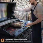 Sorbus Grill Basket - Stainless Steel Large Folding Barbecue Grilling Basket with Handle, Portable BBQ Accessories for Fish, Shrimp, Vegetables, Grilling Accessories, Gifts for Outdoor Cooking Camping (Round 2 Pack)