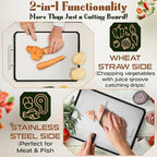 Titanium Cutting Board – 16x11” Stainless Steel Chopping Board, Medical-Grade, Dishwasher Safe, for Vegetables & Meat