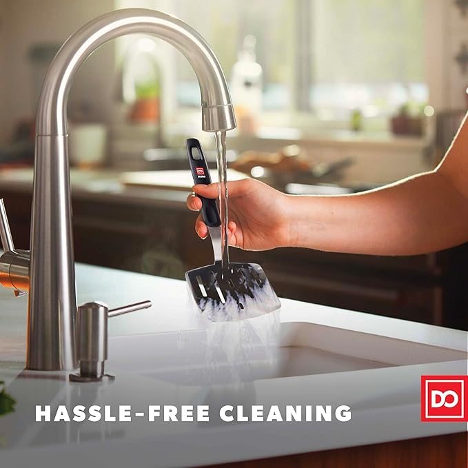 DI ORO Spatulas for Kitchen Use - Forever Warranty - 600°F Heat-Resistant Silicone - Turner Spatula Set for Cooking - BPA Free Wide Pancake Spatulas - Egg Flippers for Nonstick Cookware Safe (3pc)