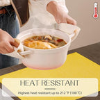 Romanstile Cloth Placemats Set of 8-12 x 18 Inch, Heat Resistant Double Layered Thickened Burlap Place Mats, Washable Faux Linen Farmhouse Table Mats for Kitchen/Dining/Party/Outdoor, Yellow