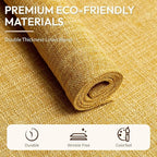 Blue Forest Placemats Set of 8, Dual-Layered Thickened Faux Linen Cloth Place Mats Heat Resistant Machine Washable Wrinkle Free Table Mats Indoor/Outdoor (Yellow)