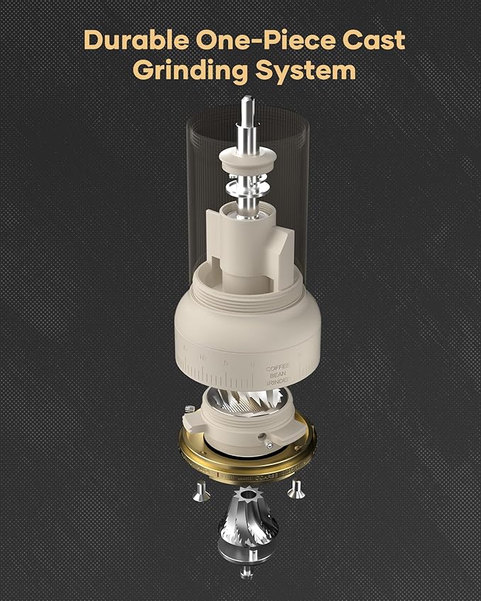 Cocinare ESSENCE DUO B38 Ultra Coffee Grinder - Electric Wireless 2-in-1 Removable Countertop Manual Grinder Kit, 80 Precision Setting, GhostEdge Burr - Design for Pour-over & Espresso (Vintage White)