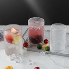 Hobnail Drinking Glasses Set,16 Oz Vintage Embossed Glass Tumbler for Cocktail, Beer, Juice, Water, Whiskey and Kitchen Glassware,6pack