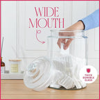 2-Gallon Tall Glass Cookie Jar with Airtight Lid – Large Kitchen Canister for Cookies, Sugar, Flour, and Dog Treats