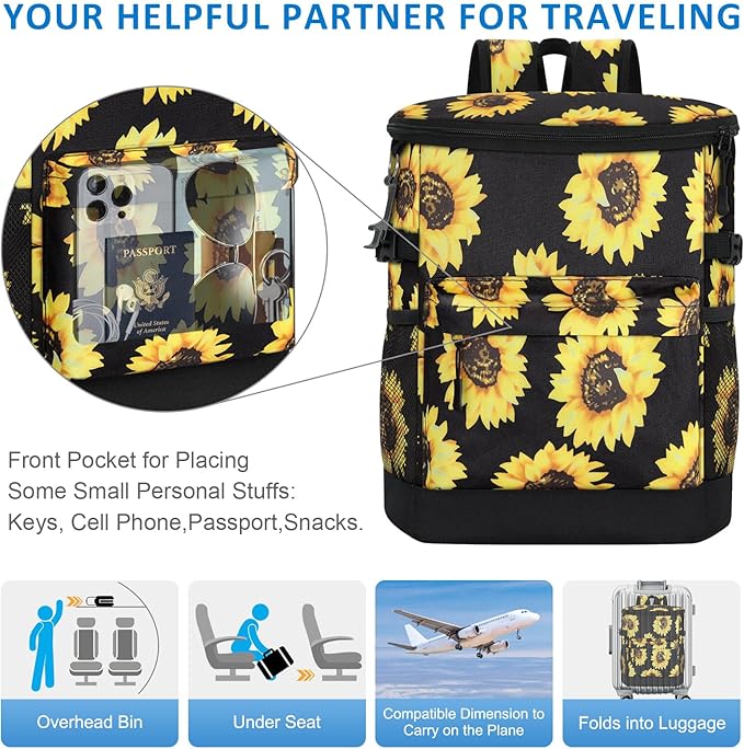 Cooler Backpack 33 Cans Backpack Coolers Insulated Leak Proof Soft Beach Cooler Bag for Men Women Ice Chest Backpack Camping Hiking Picnic Travel Cooler Lunch Backpack