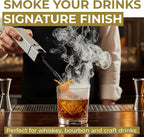 Cocktail Smoker Kit - Indoor Drink & Food Infuser with Wood Chips | Old Fashioned Whiskey Bourbon Smoker Gift