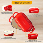 Velaze 3.6QT Dutch Oven for Bread Baking,Oval Cast Iron Enameled Bread Oven Pan with Lid and Offset Handles,Oven Safe to 500°F for Homemade Sourdough Bread(Red)