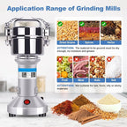 150g Grain Mill Grinder Spice Grinder Flour Mill High Speed Electric Stainless Steel Pulverizer Dry Grinding Machine for Spices Flour Wheat Corn Coffee Herbs