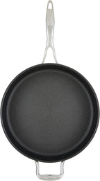 Circulon C1 Series Clad Stainless Steel with ScratchDefense Technology Cookware Nonstick Induction Saute Pan with Lid and Helper Handle, Metal Utensil Safe, 5 Quart - Polished Stainless Steel